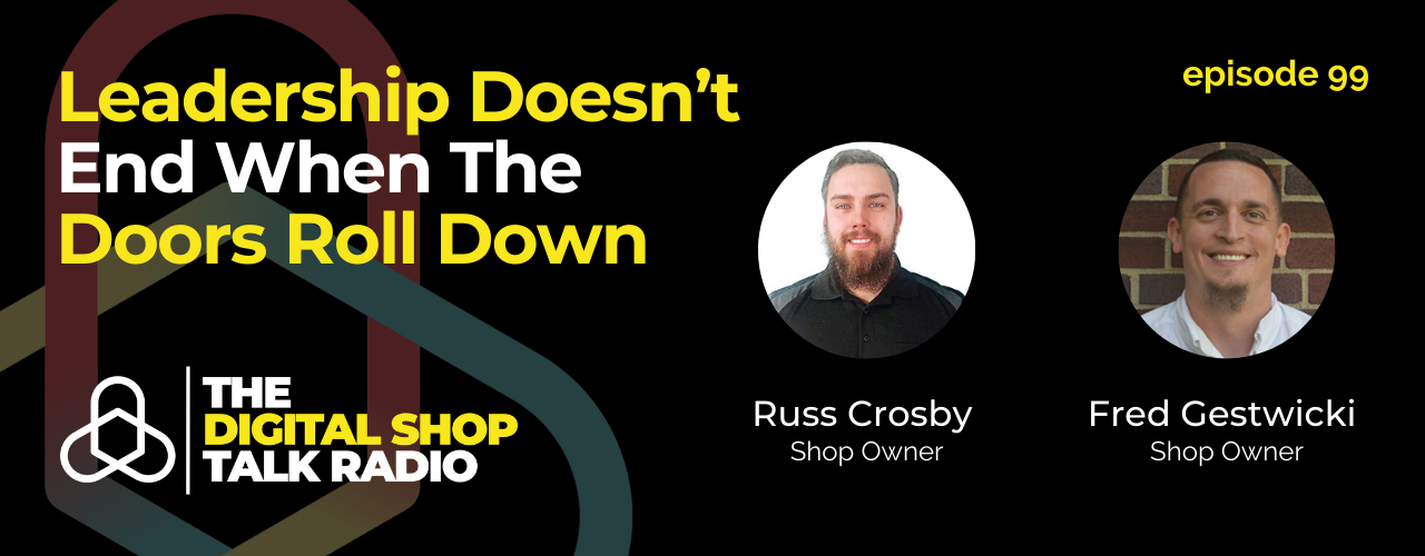 DSTR ep99 Promotional Graphic Digital Shop Talk Radio Episode 99.